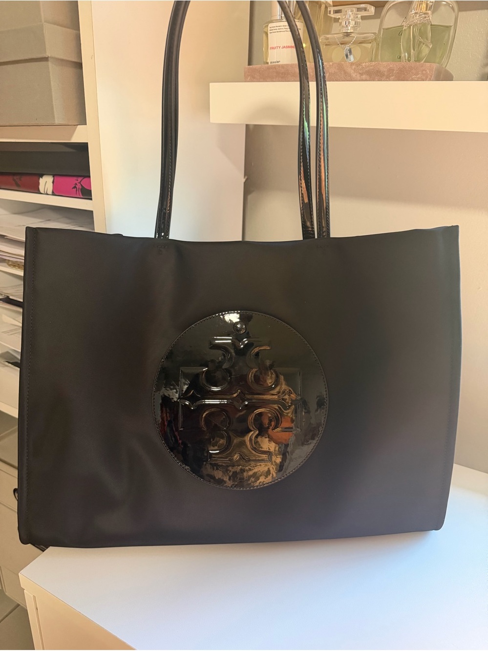 Tory Burch Ella Logo Nylon Tote